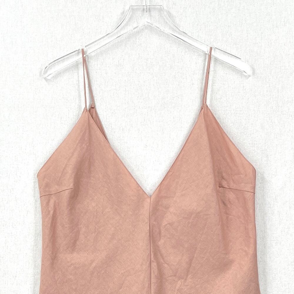 JUAN CARLOS OBANDO Plunging V neck Camisole Women 8 Pink Cotton Strappy Tank Top - Picture 4 of 15